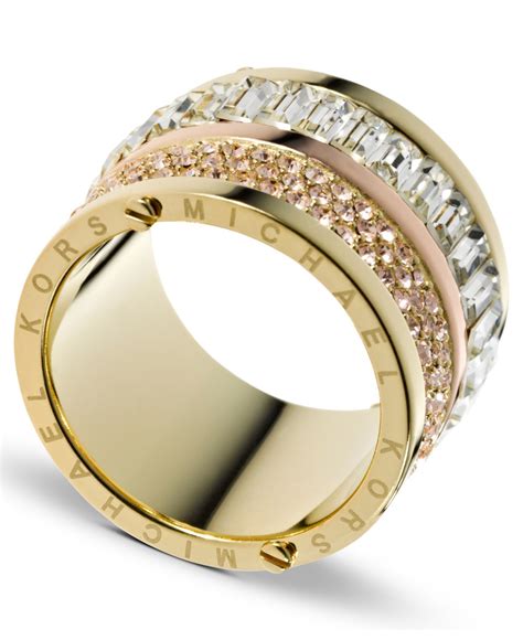 michael kors gold barrel ring|Michael Kors ring price.